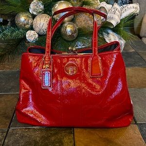 NWOT Coach Gorgeous Red Patent Leather Bag